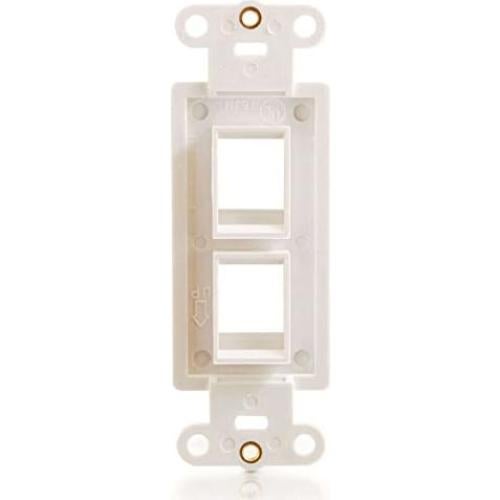 Placa de Pared Keystone 2 Puertos C2G Blanca