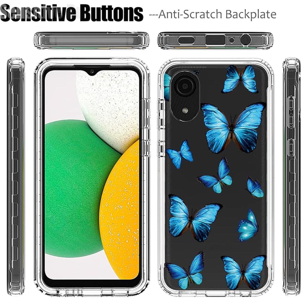 Funda Protectora Ueokeird para Samsung Galaxy A03 Core Azul