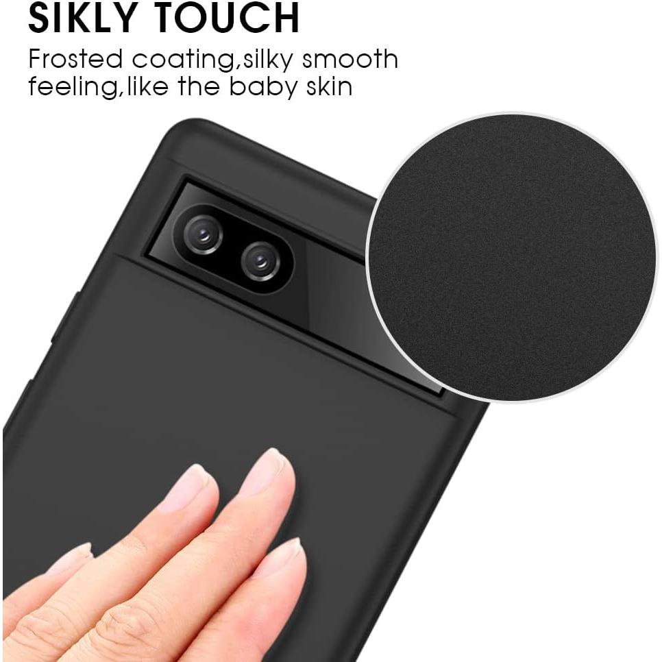 Funda Ultra Fina TPU para Google Pixel 6A - Negro - Serie Guardian