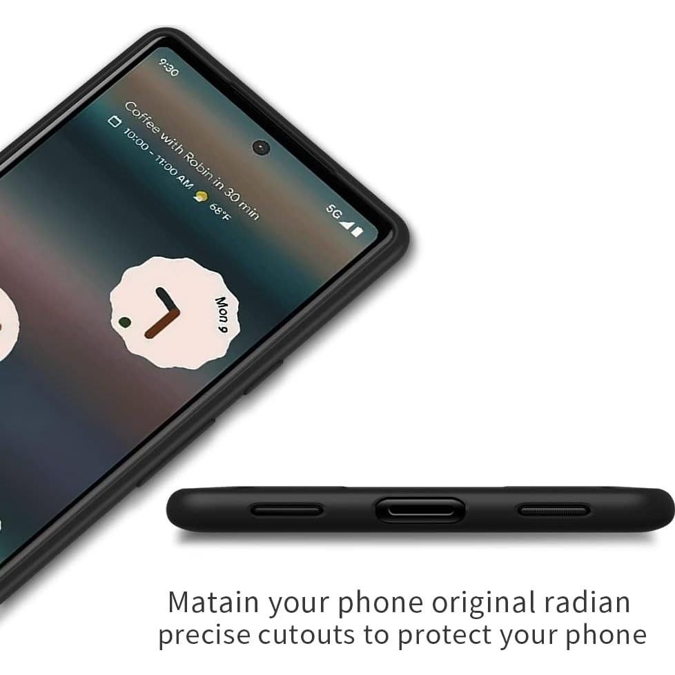 Funda Ultra Fina TPU para Google Pixel 6A - Negro - Serie Guardian