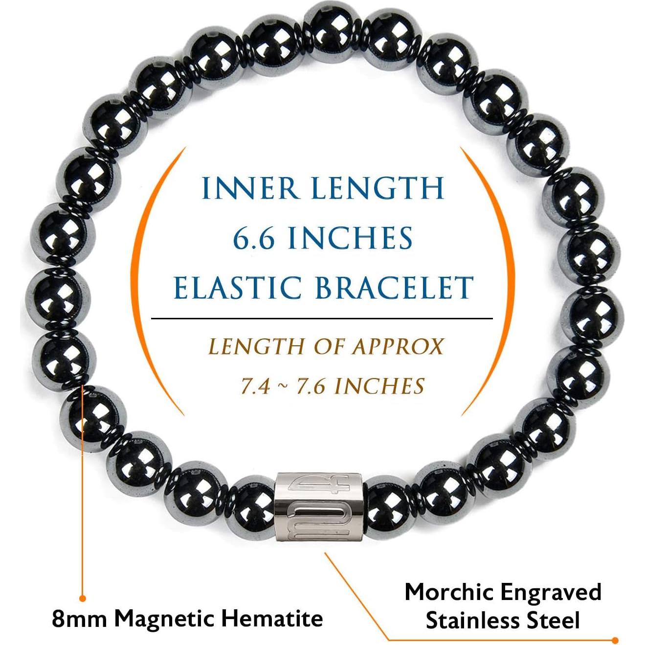 Pulsera Elástica Morchic de Piedra Natural 8mm Unisex