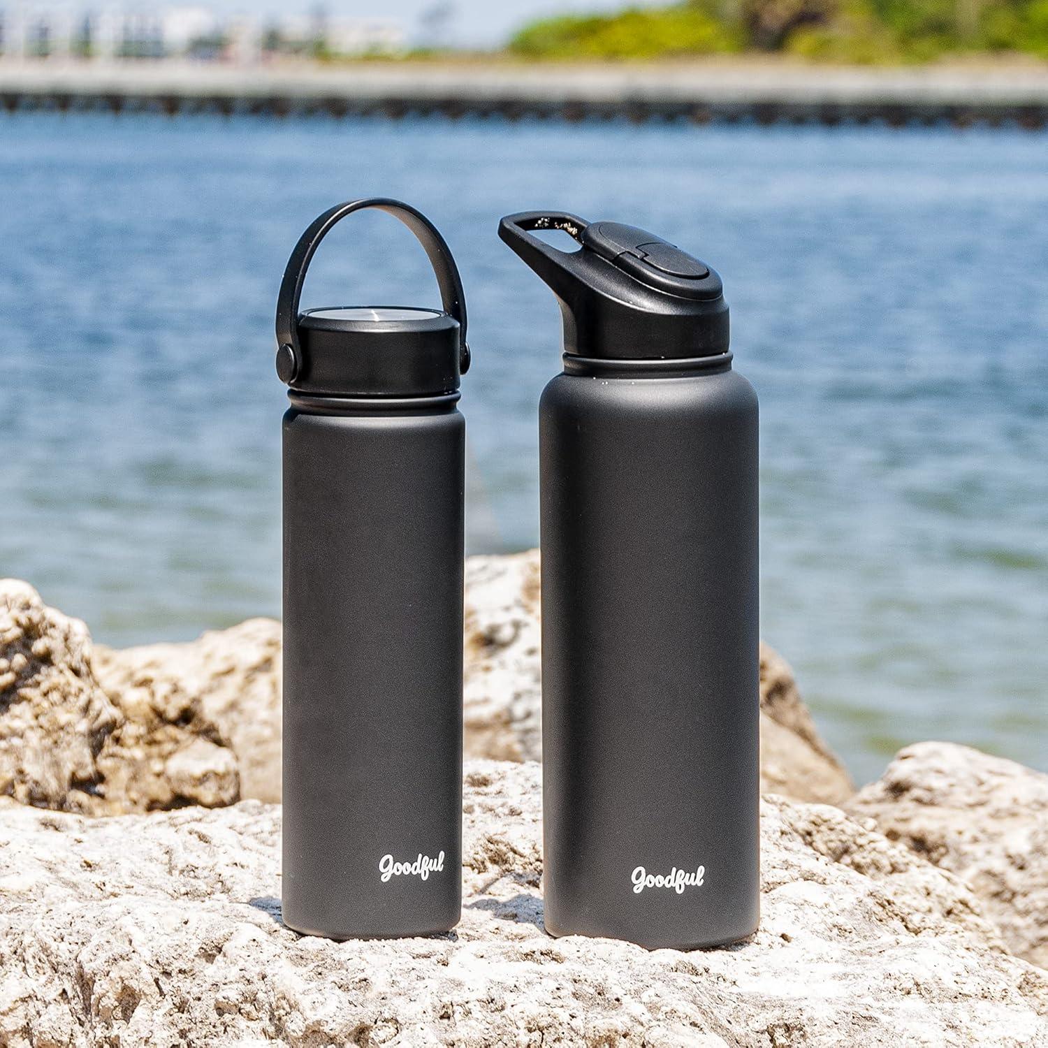 Botella Aislada Goodful 1.18L Acero Inoxidable Gris Carbón