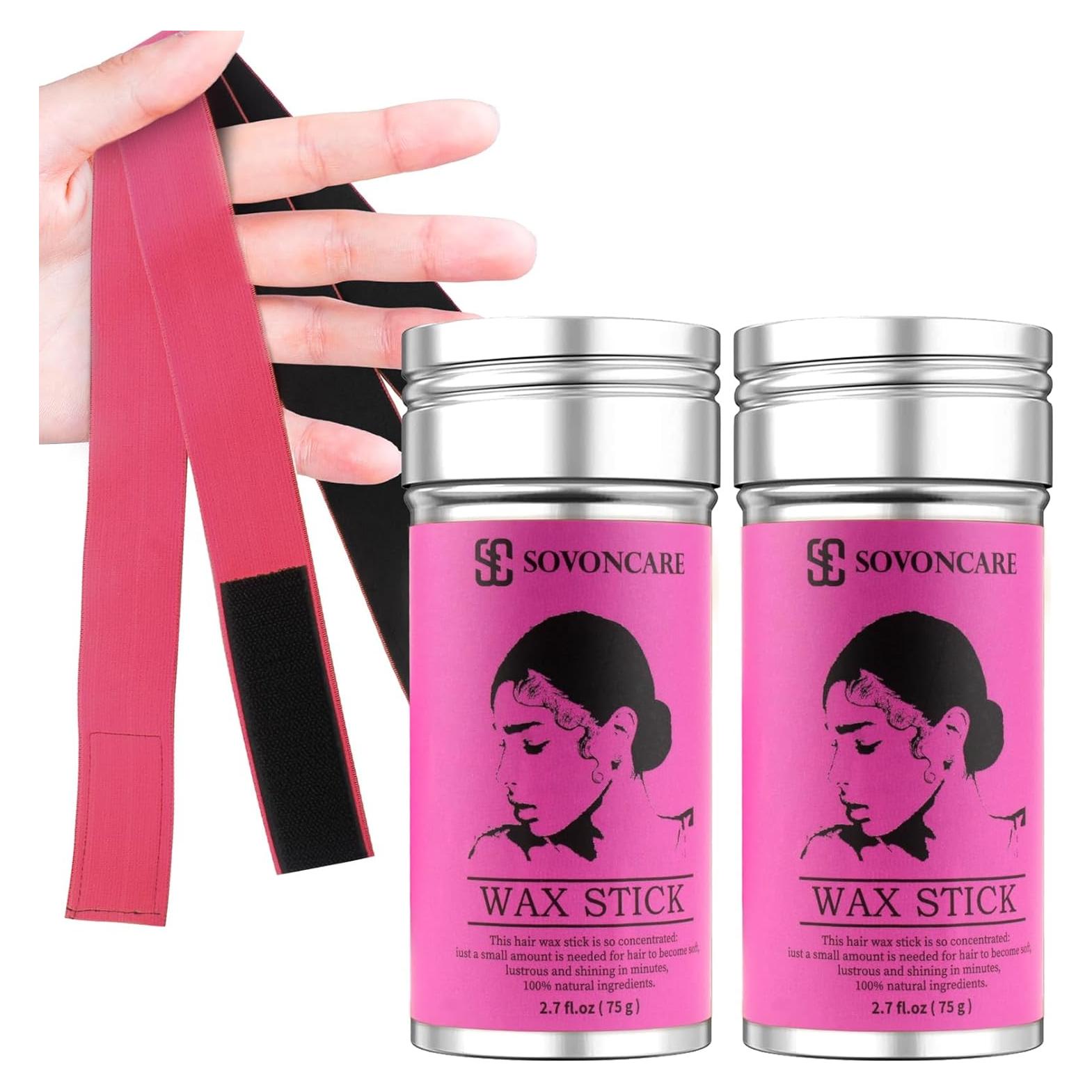 Barra de Cera para Cabello SOVONCARE + 2 Bandas de Encaje