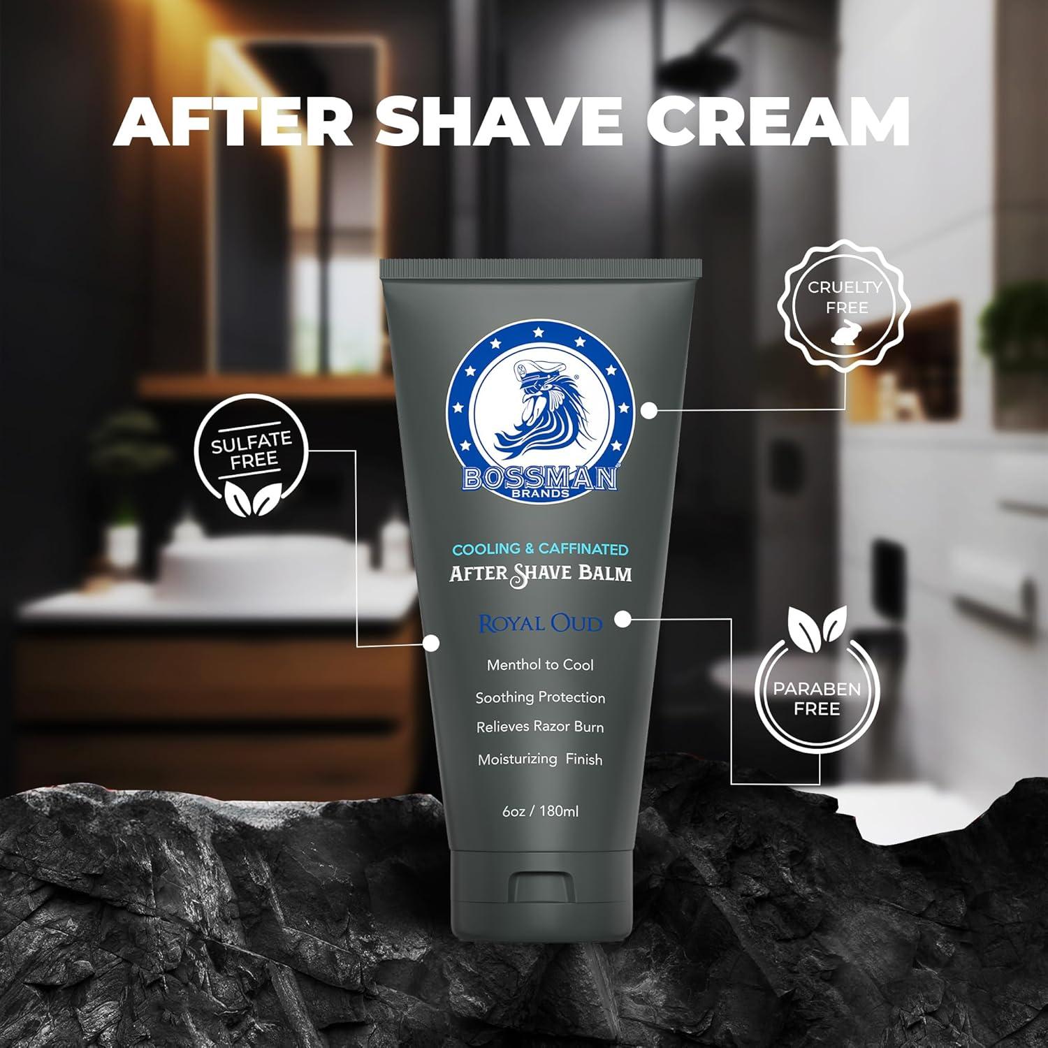 Bálsamo After Shave Bossman Oud Real 190g - Refrescante y Cafeinado