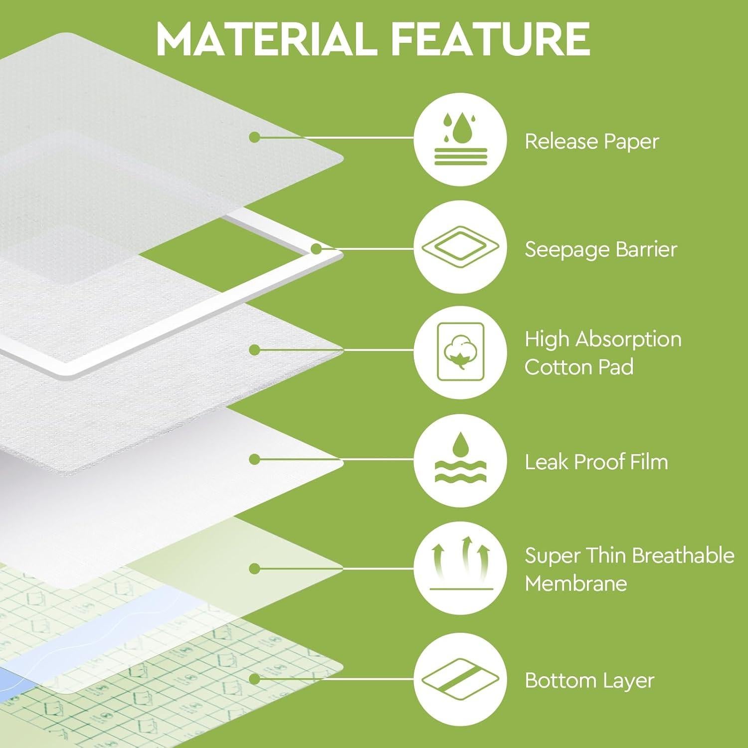 Paquete de 10 Parches de Aceite de Ricino STFOCE 17x12.9cm