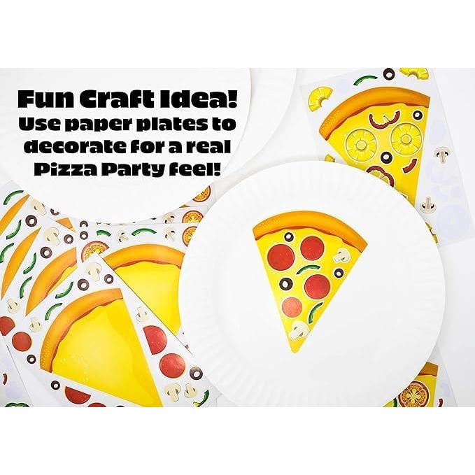 Stickers de Pizza para Niños Edgewood Toys - 24 Piezas Grande