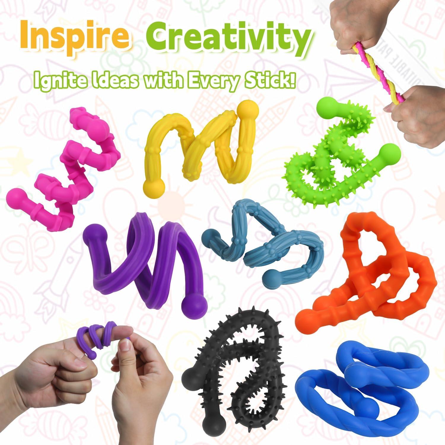 Paquete de 6 Palos Sensoriales AWTUMZQ para Niños - Juguetes Antiestrés