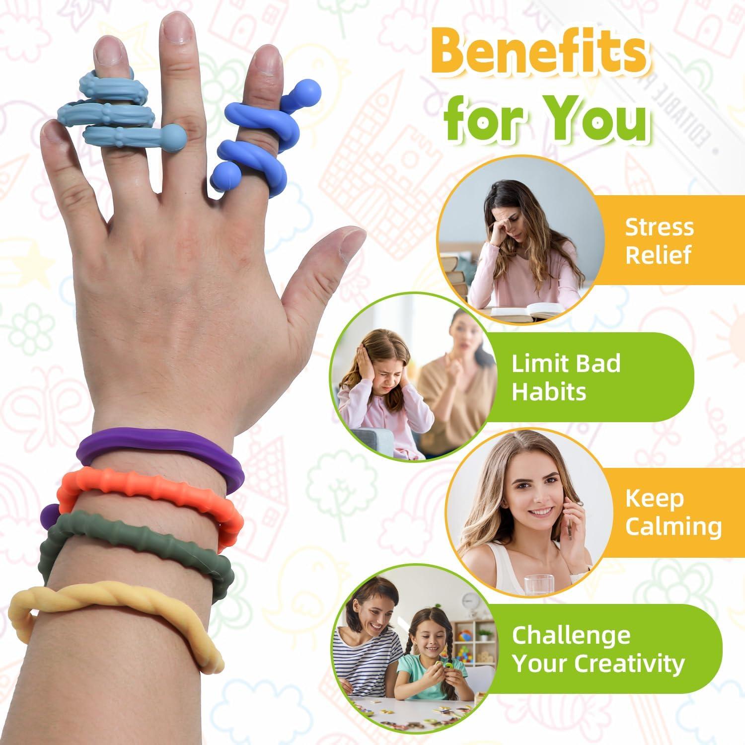 Paquete de 6 Palos Sensoriales AWTUMZQ para Niños - Juguetes Antiestrés