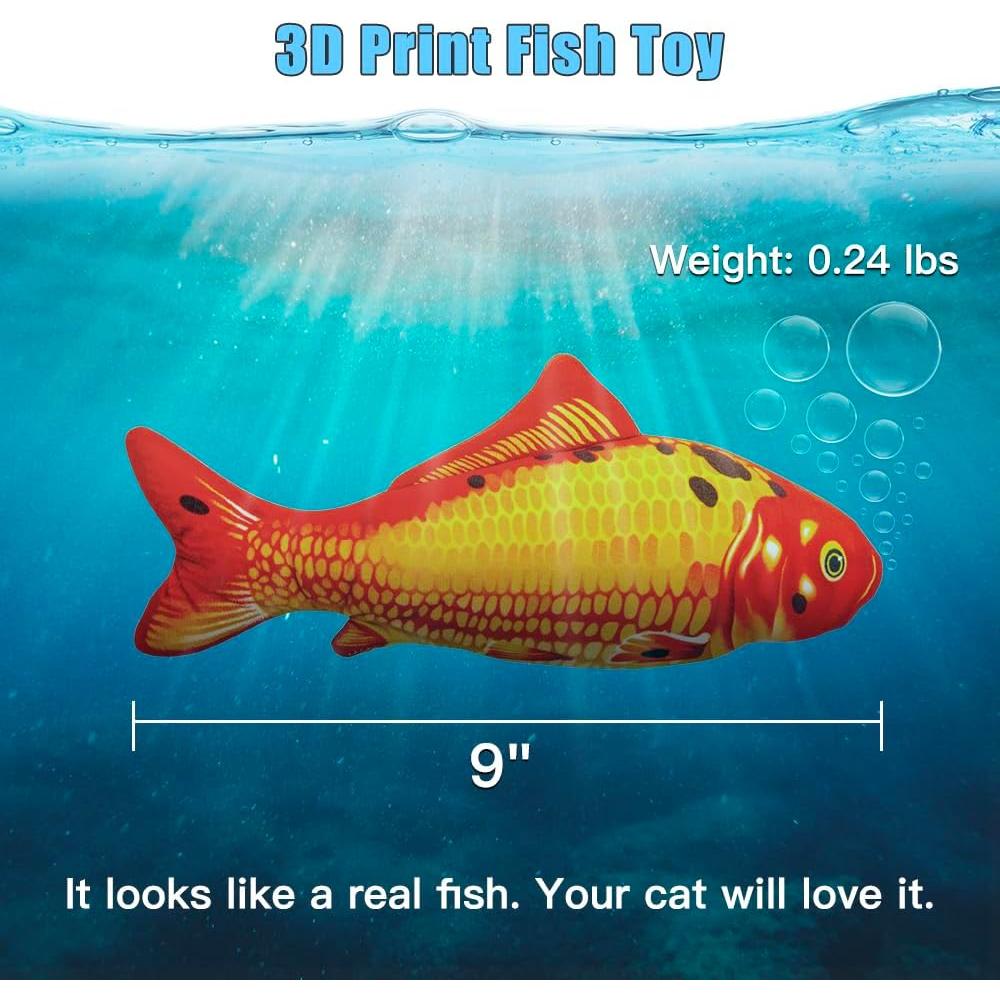 Juguete Interactivo para Gatos TOOGE Pez Movible Cargable USB