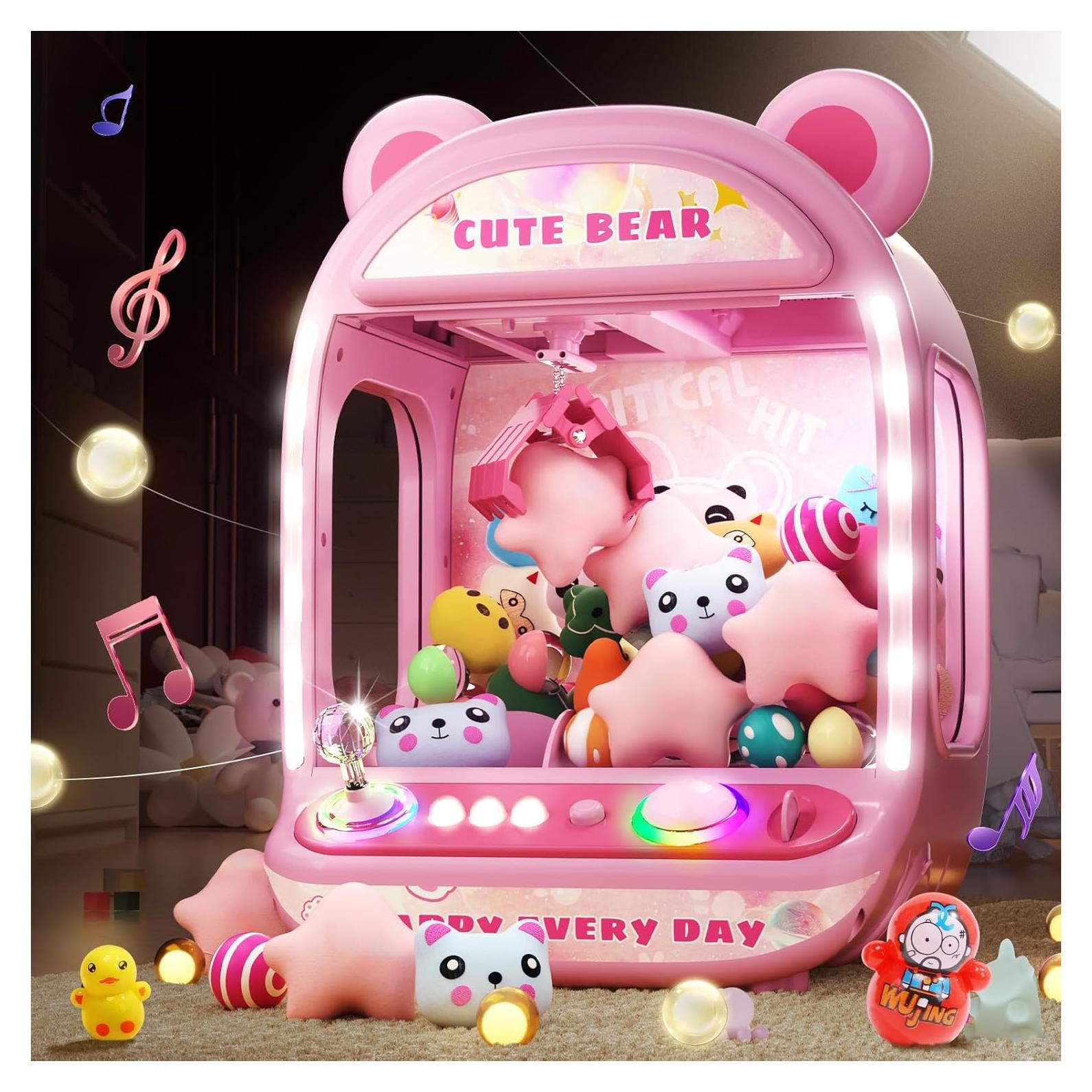 Máquina de Garras Skirfy para Niños - Juguete Rosa 1.36 kg