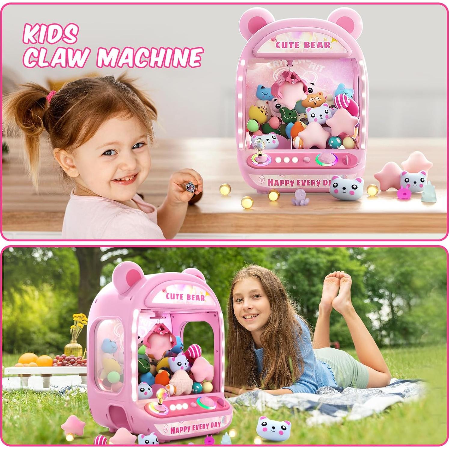 Máquina de Garras Skirfy para Niños - Juguete Rosa 1.36 kg