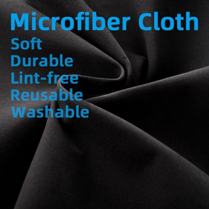 Paquete de 4 paños de limpieza de microfibra 30.48cm negro