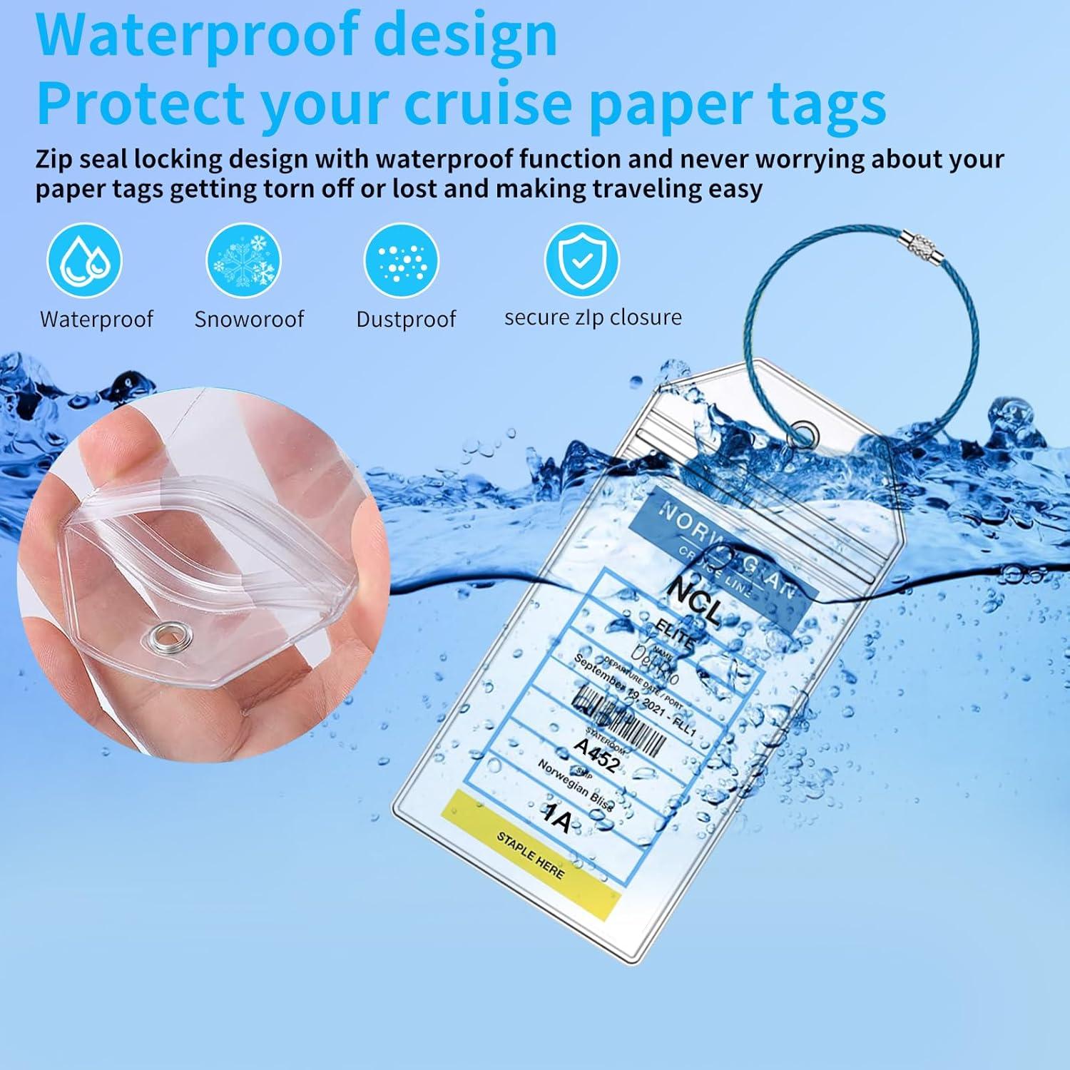 6 Soportes de Etiquetas de Equipaje NCL + 3 Cuerdas Crucero