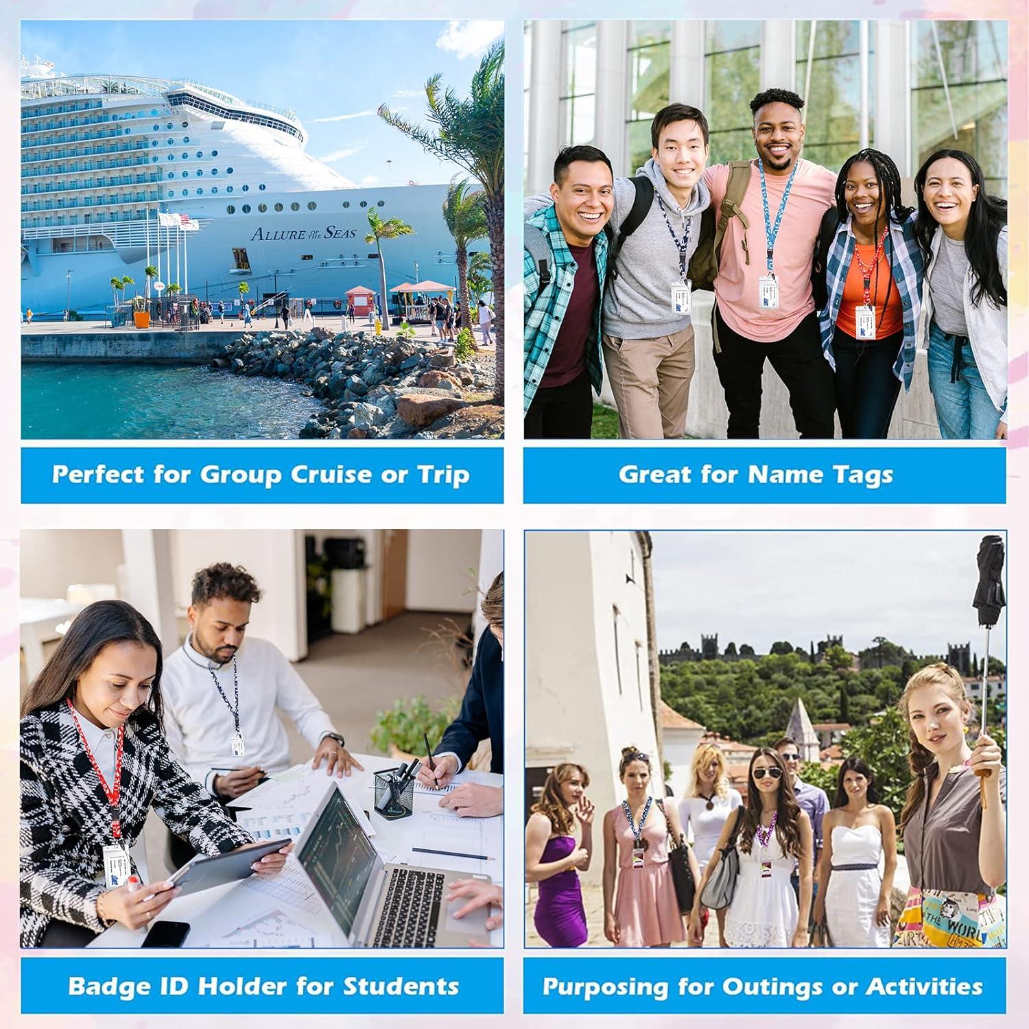 6 Soportes de Etiquetas de Equipaje NCL + 3 Cuerdas Crucero