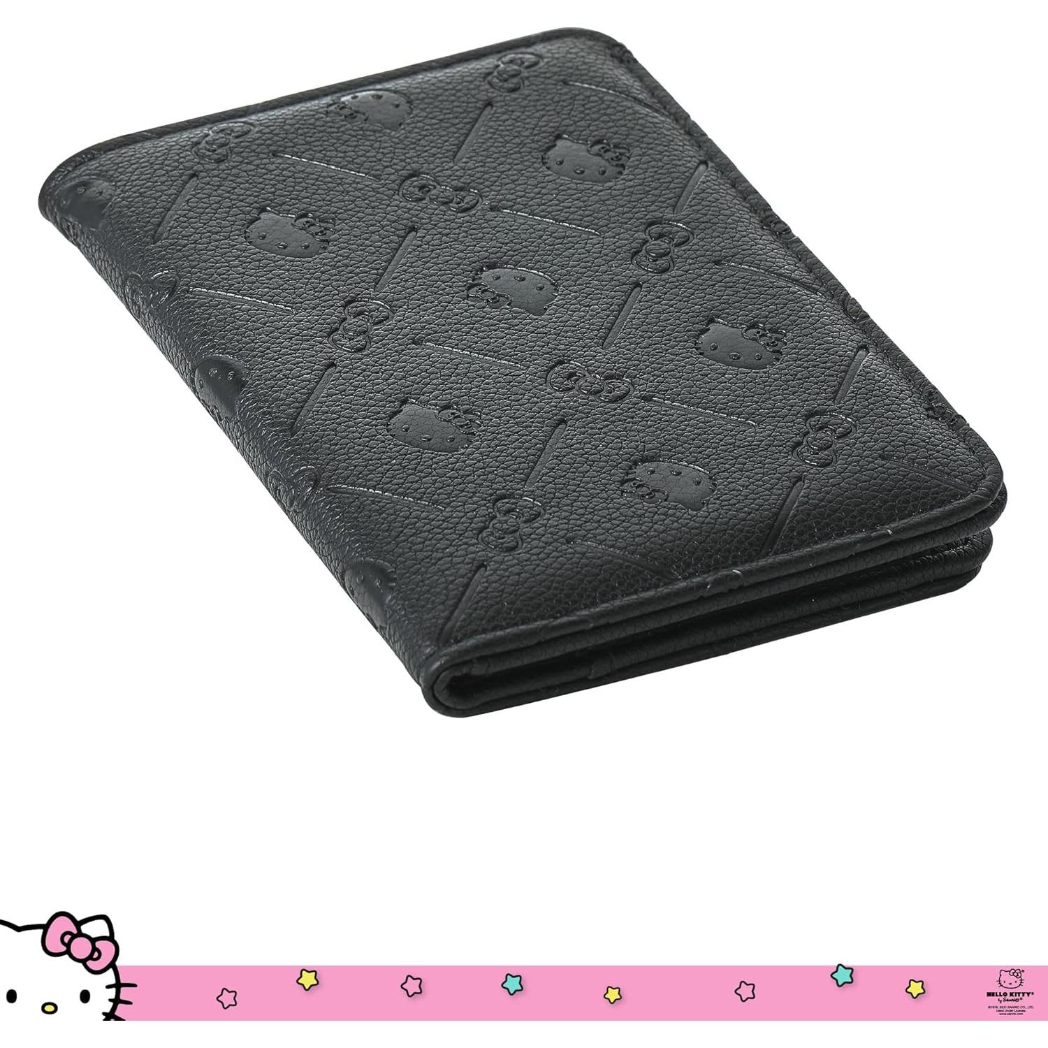 Funda de Pasaporte Hello Kitty Negra Licencia Oficial para Viajes