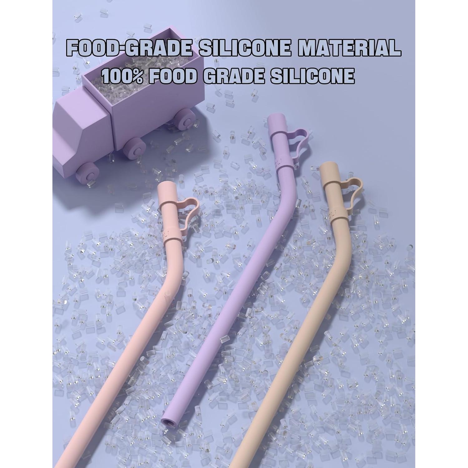 Pajillas de Silicona Reutilizables Doboli 10 Pulgadas 6 Unidades