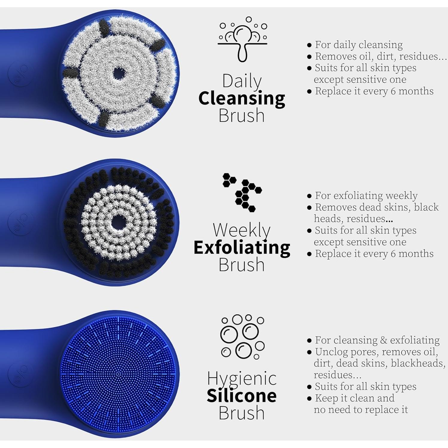 Exfoliador Facial Eléctrico NågraCoola XPRE419 Azul - 3 Modos