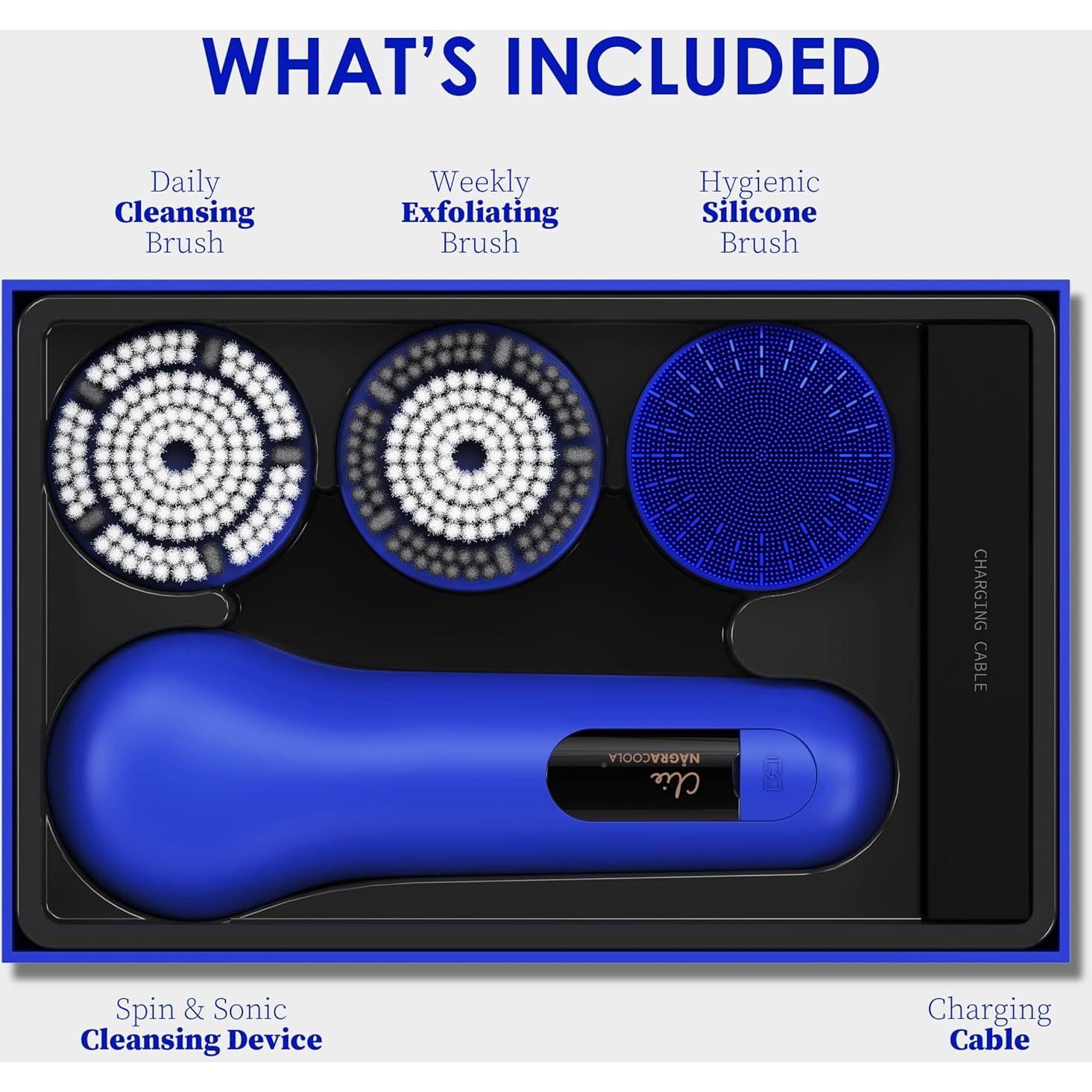 Exfoliador Facial Eléctrico NågraCoola XPRE419 Azul - 3 Modos