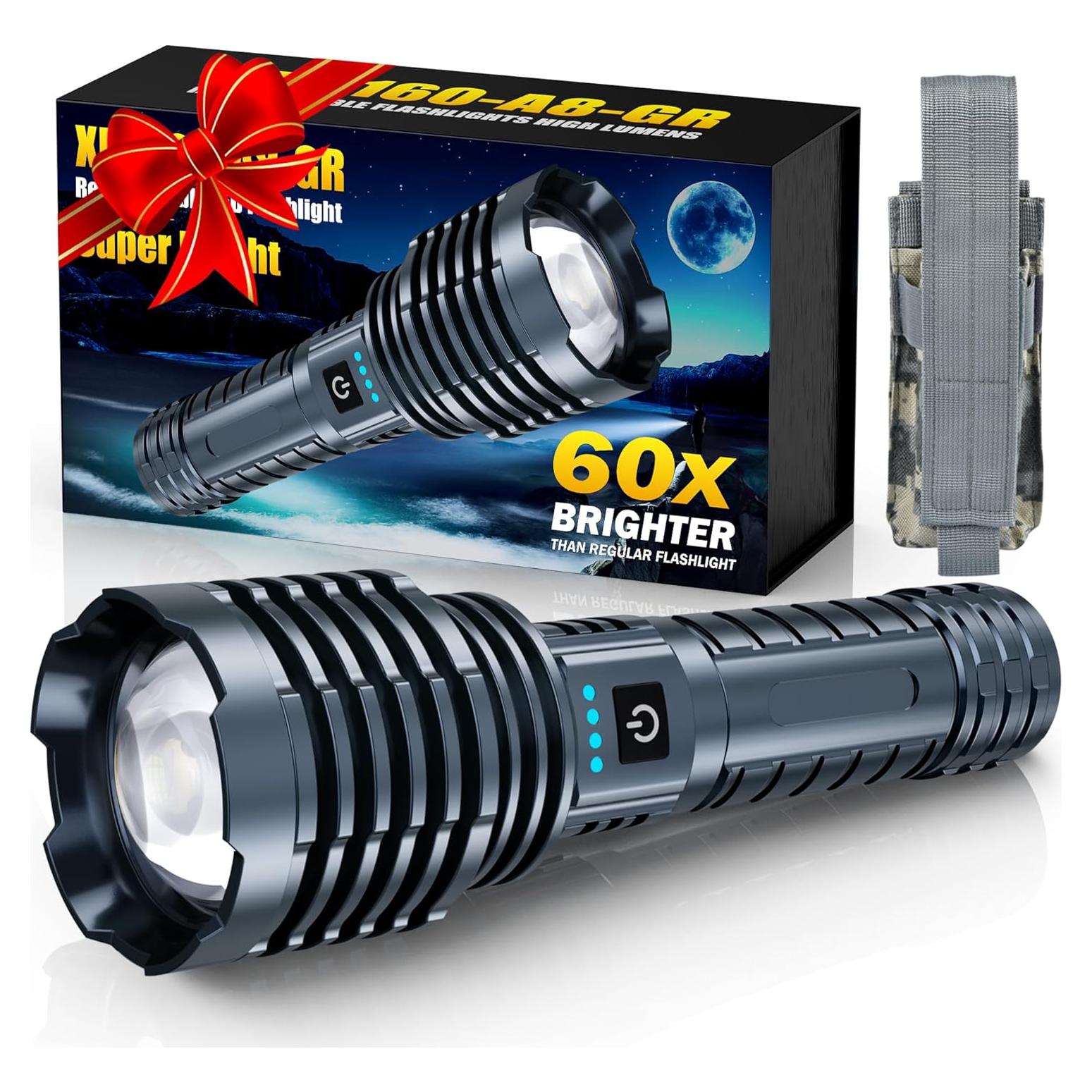 Linterna LED Weoxi XHP160-A8 2400000 Lúmenes IPX7 5 Modos