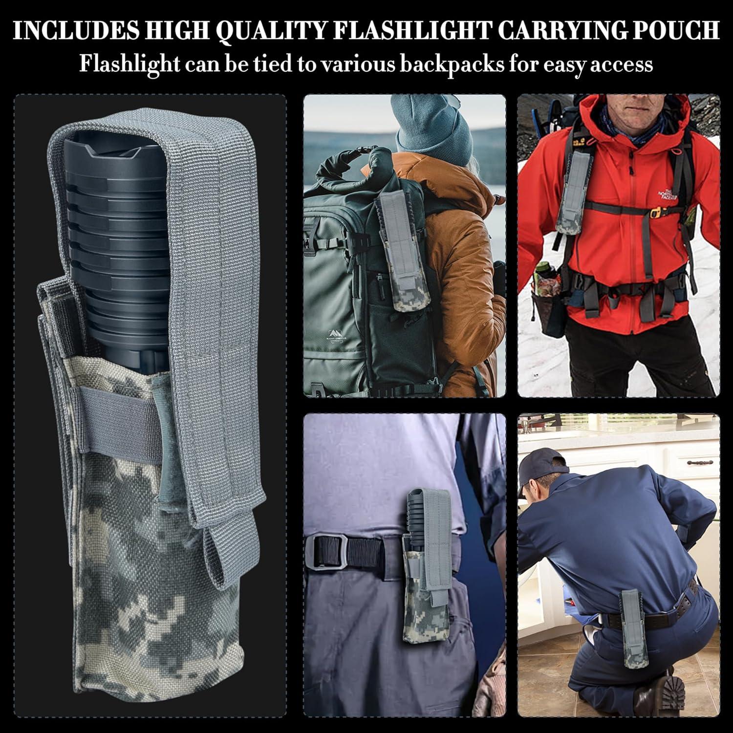 Linterna LED Weoxi XHP160-A8 2400000 Lúmenes IPX7 5 Modos