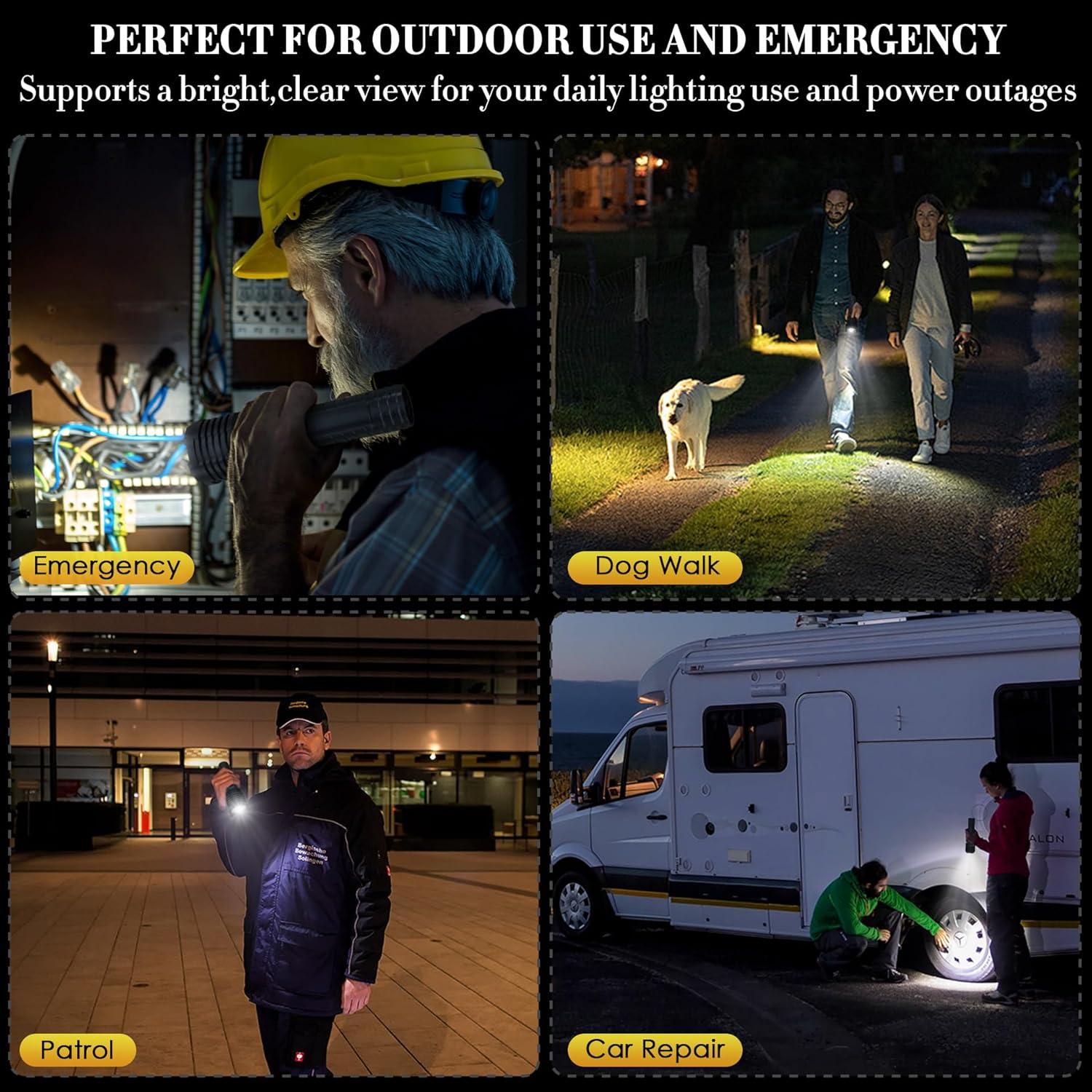 Linterna LED Weoxi XHP160-A8 2400000 Lúmenes IPX7 5 Modos