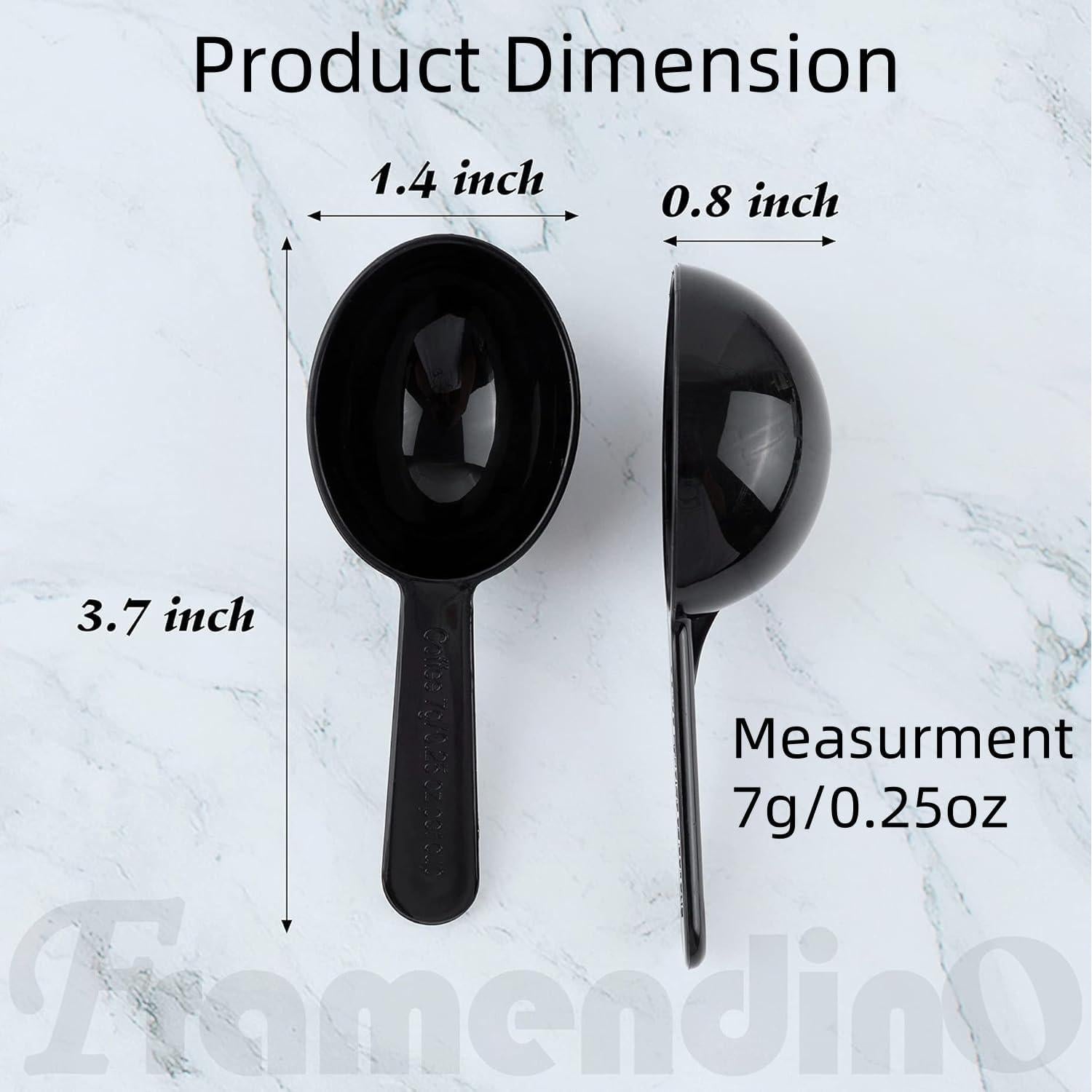 Cucharas Medidoras de Plástico Framendino 5 Pcs 7g Negro