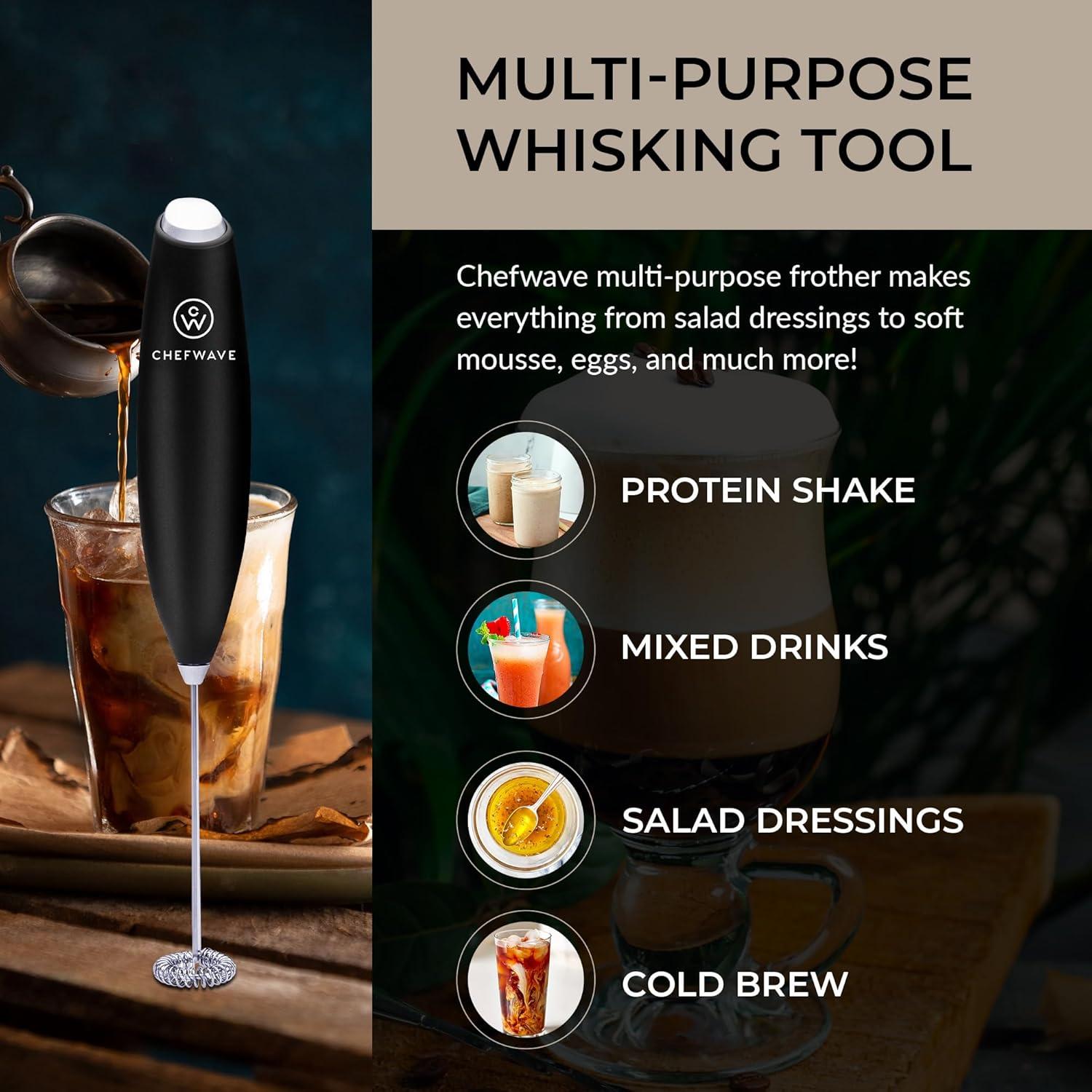 Espumador de Leche Eléctrico ChefWave CW-MFB - Acero Inoxidable