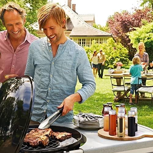 12 Tarros de Especias de Vidrio TOBWOLF 50ml con Tapa de Aluminio