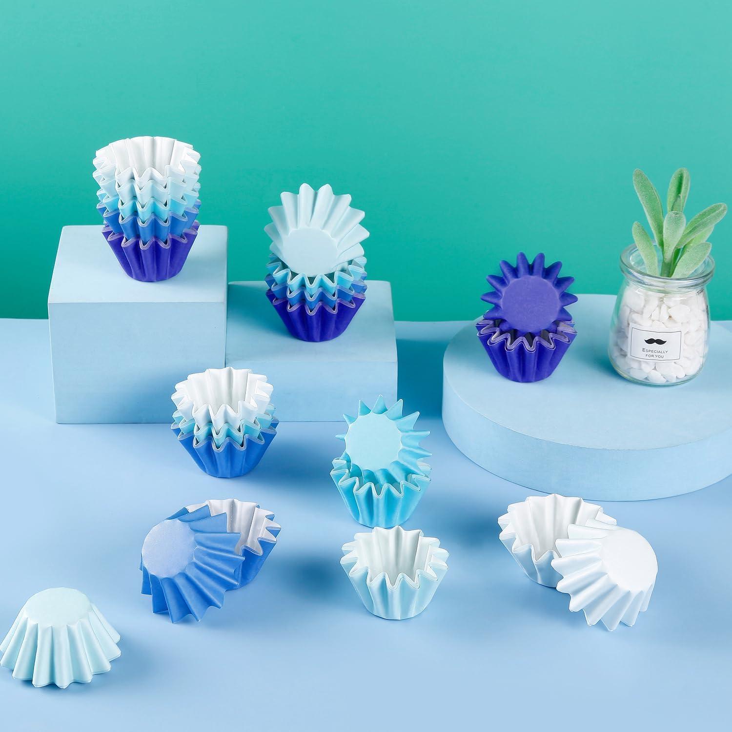 Forros de Cupcake Quera 200 Pcs Azul 3x3 cm Resistentes