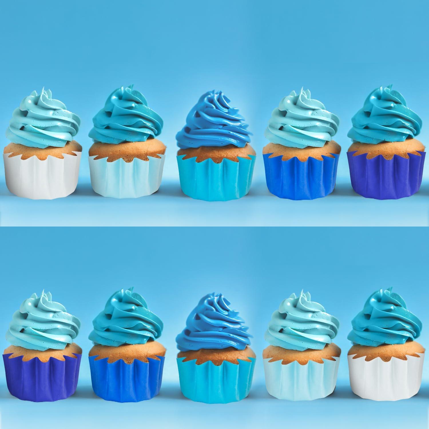 Forros de Cupcake Quera 200 Pcs Azul 3x3 cm Resistentes