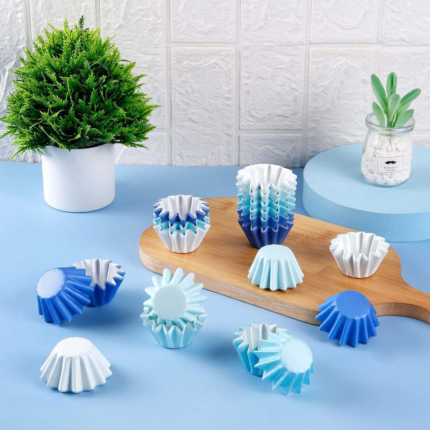 Forros de Cupcake Quera 200 Pcs Azul 3x3 cm Resistentes