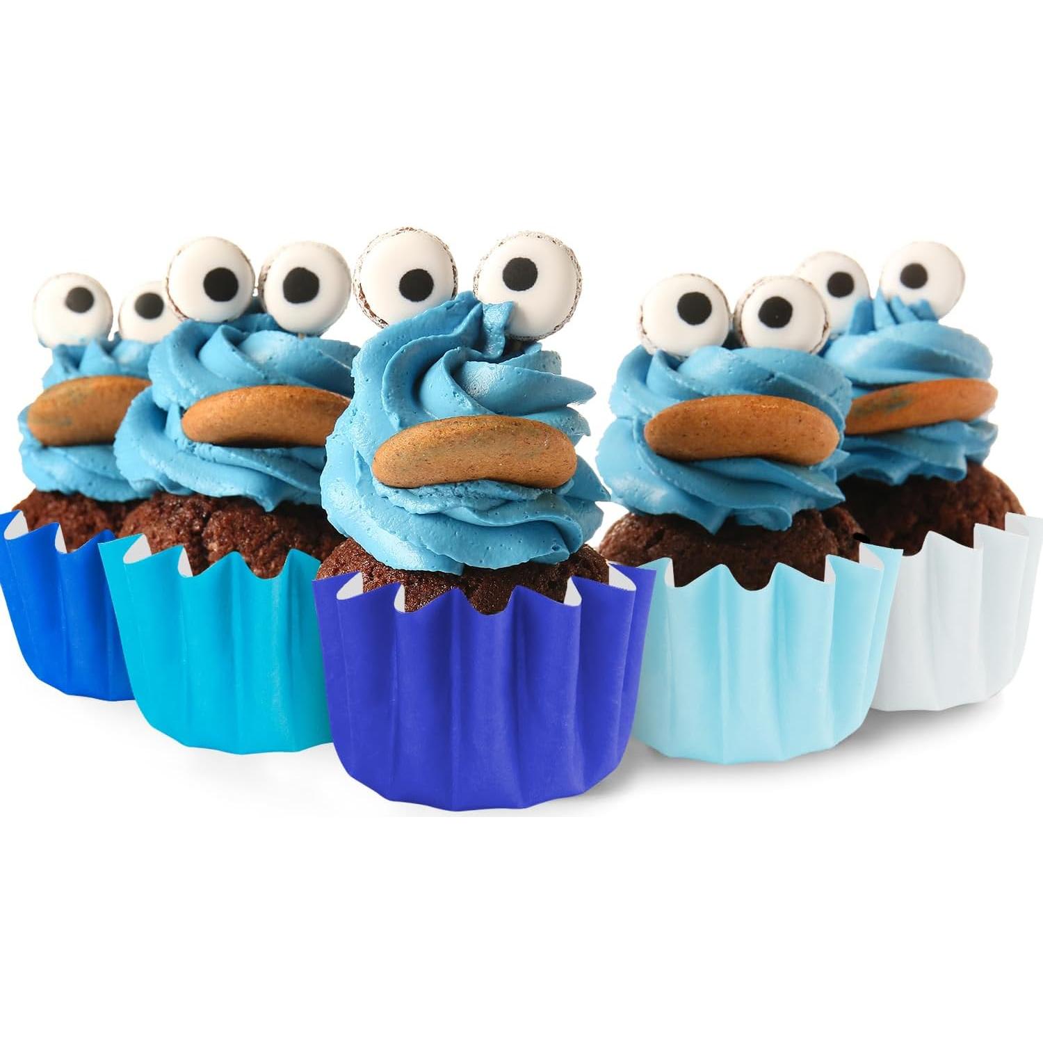 Forros de Cupcake Quera 200 Pcs Azul 3x3 cm Resistentes