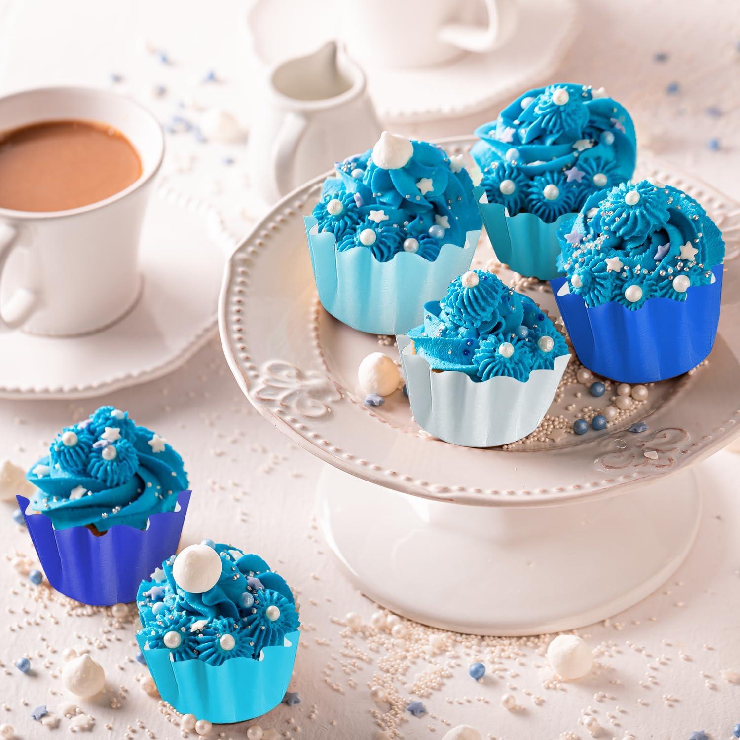 Forros de Cupcake Quera 200 Pcs Azul 3x3 cm Resistentes