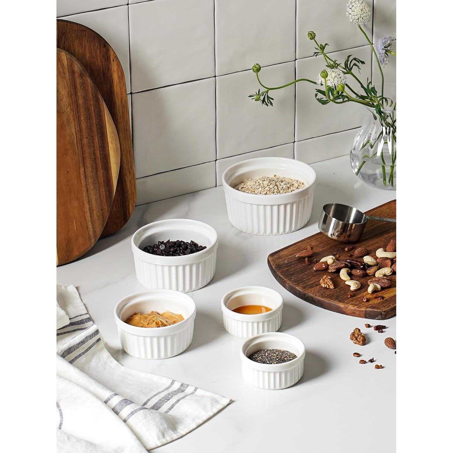 Tazas para Salsa LE TAUCI 2 oz Cerámica Blanca Set de 6