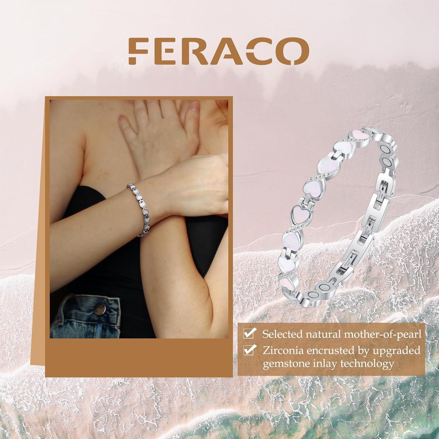 Pulsera Magnética Feraco para Mujeres con 3800 Gauss