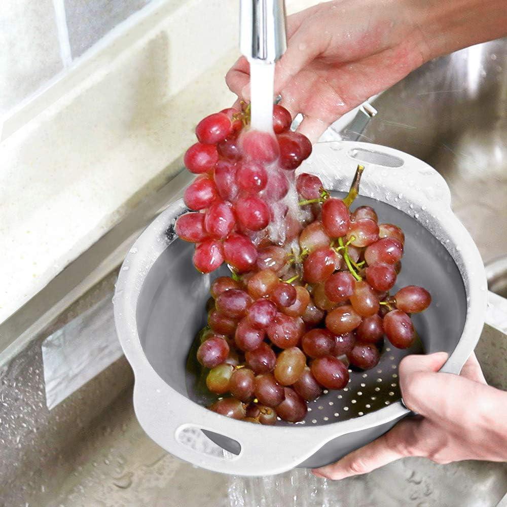 Juego de coladores plegables QiMH 3 piezas - Silicona BPA libre