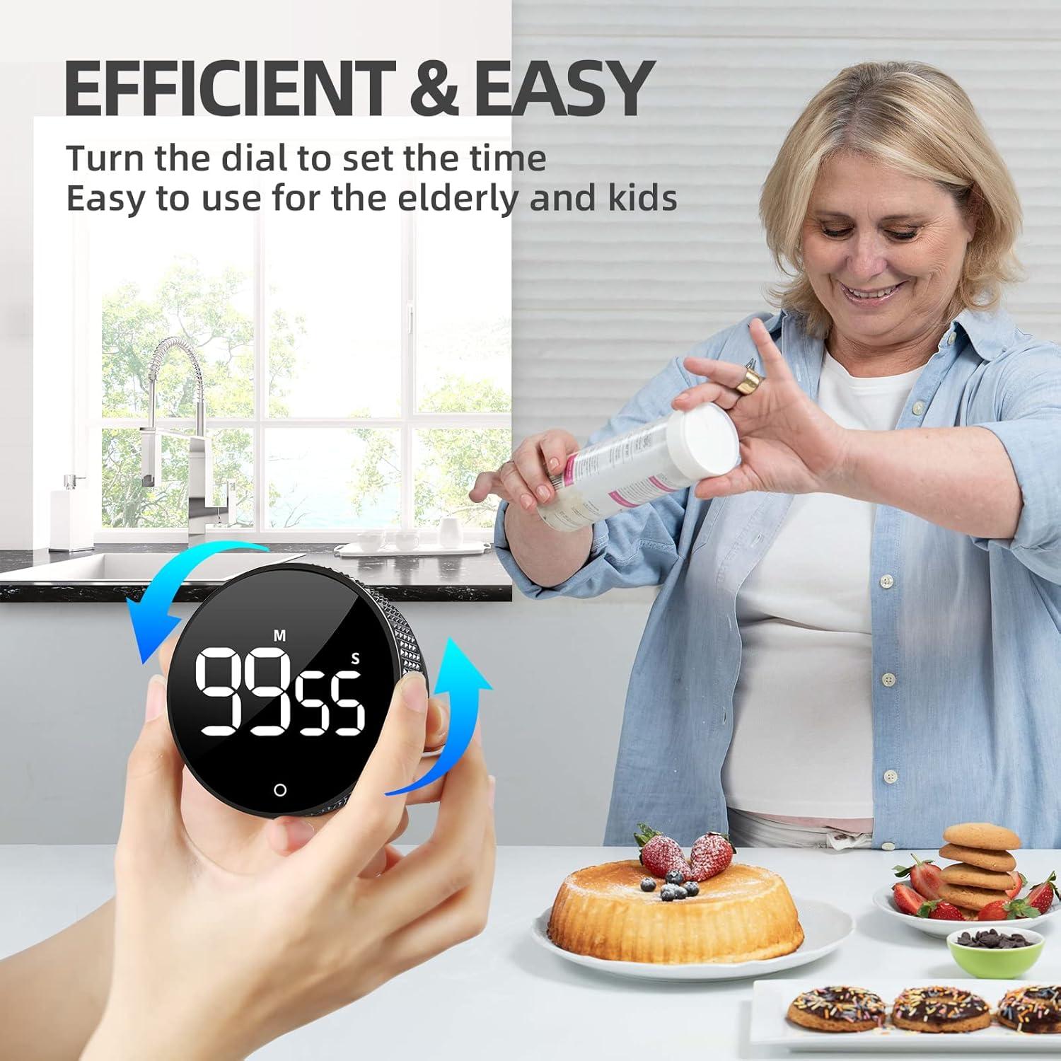 Temporizador Digital LFF Magnético con Pantalla LED 3" Negro