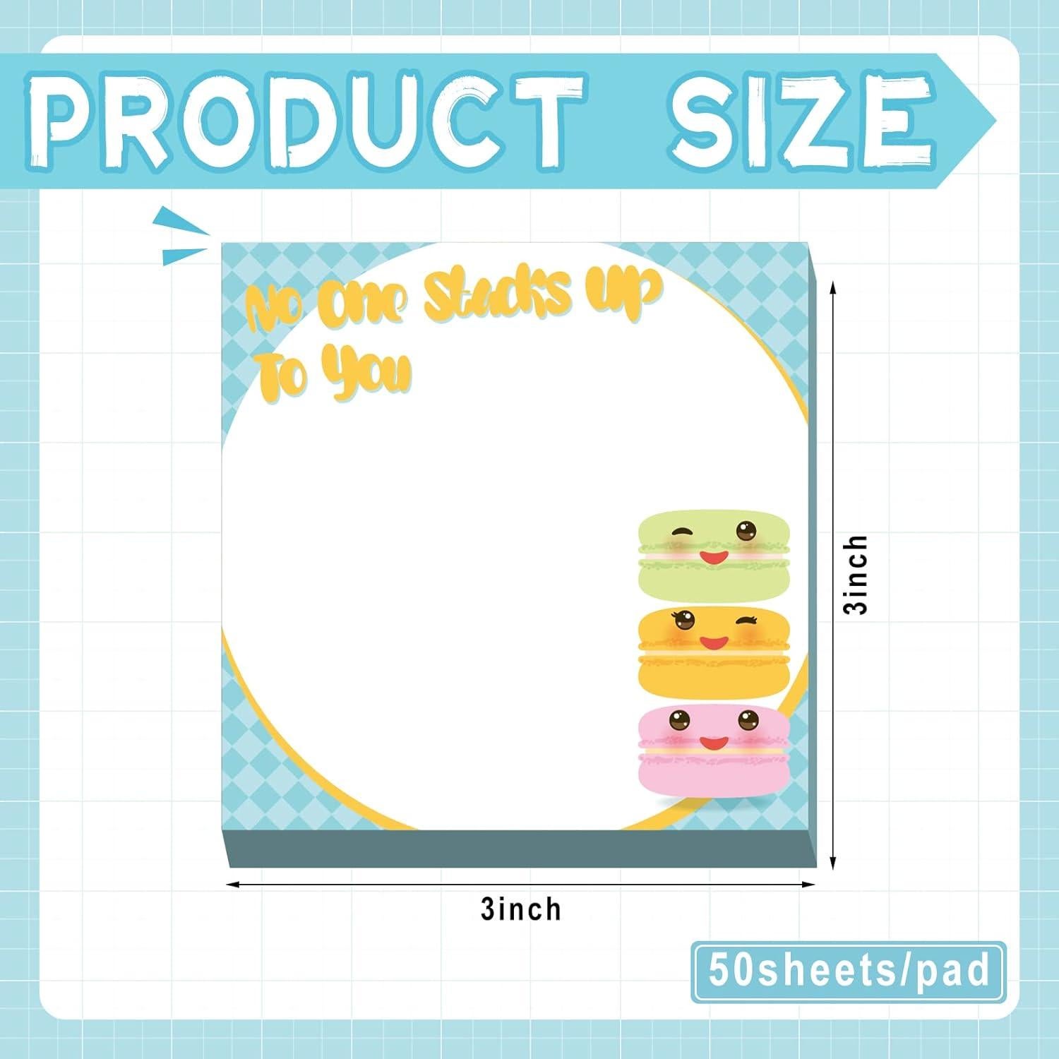 12 Notas Adhesivas Motivacionales Geyee 7.62x7.62 cm Divertidas