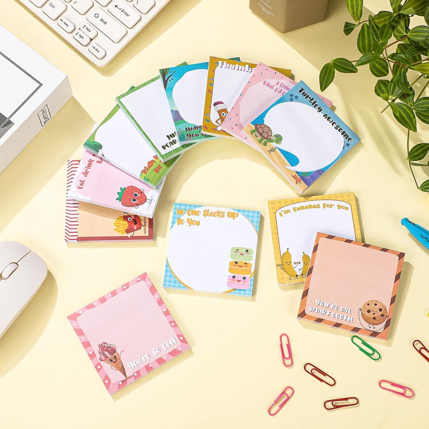 12 Notas Adhesivas Motivacionales Geyee 7.62x7.62 cm Divertidas