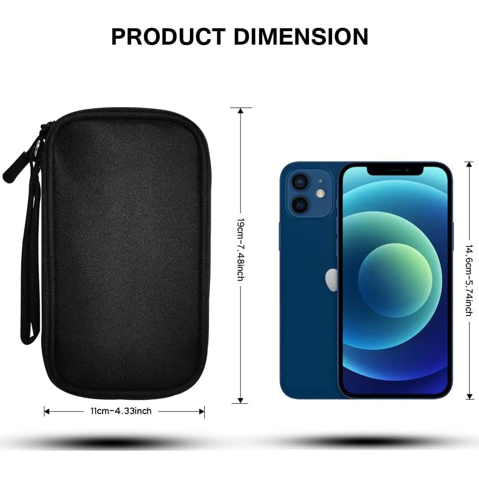 Bolsa Organizadora de Electrónicos DUMEALAGR Negra 10.9x19.1cm