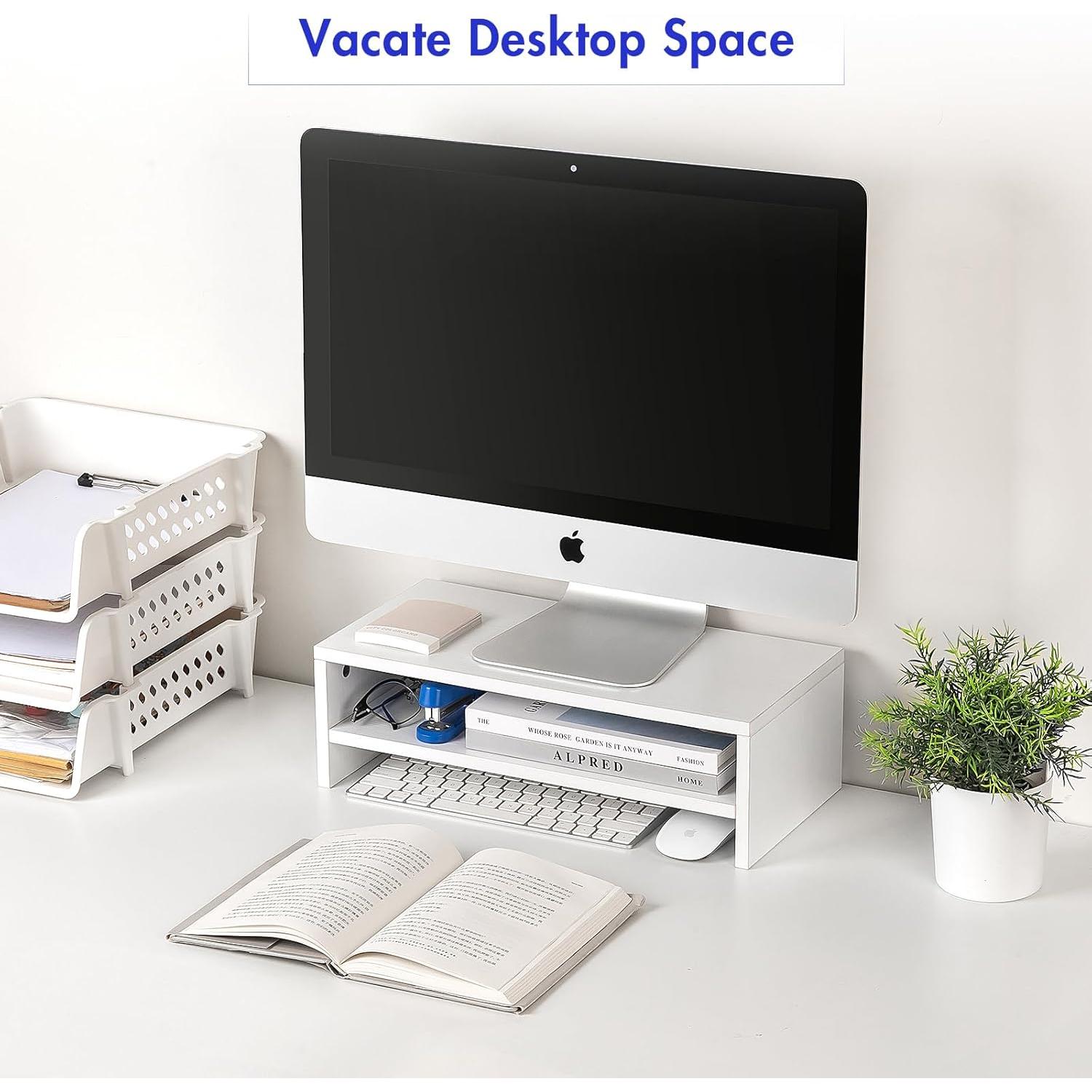 Soporte Elevador para Monitor BEYGORM Blanco 42x20.1 cm