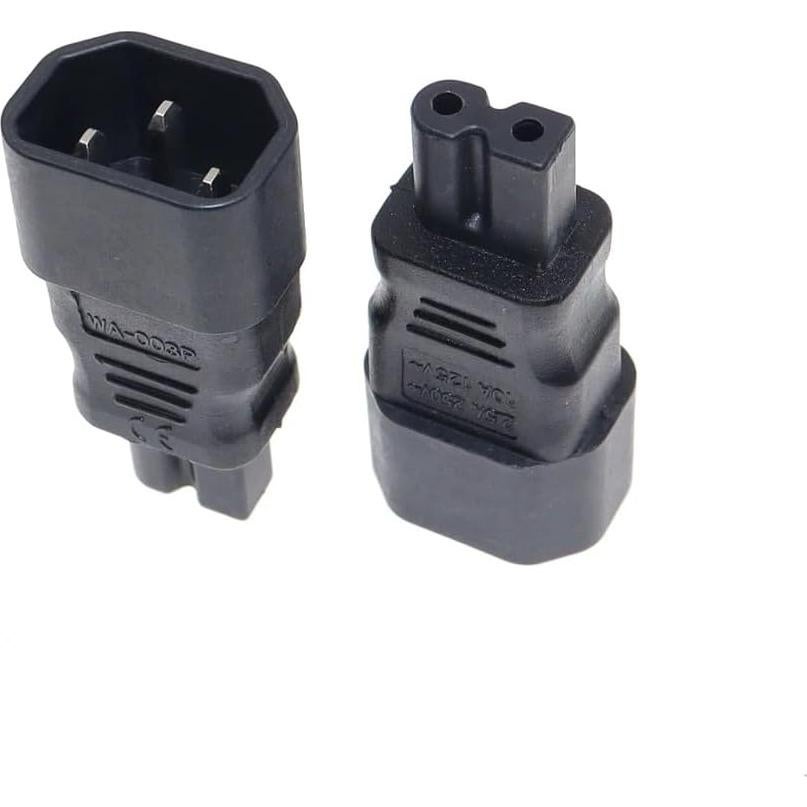 Adaptador Polarizado C14 a C7 Toptekit 10A 125V Negro