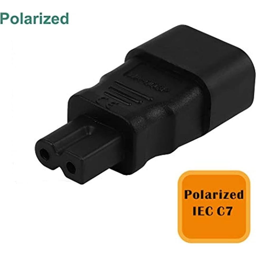 Adaptador Polarizado C14 a C7 Toptekit 10A 125V Negro