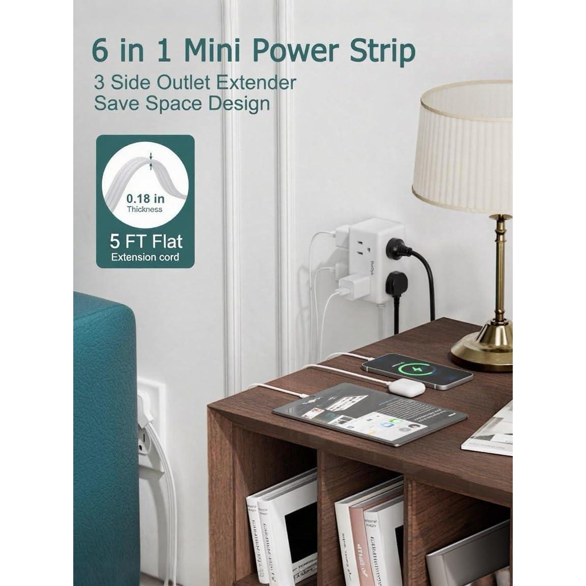 Regleta de Enchufes BsrDyb 1.52m 6 Tomas Ultra Plano