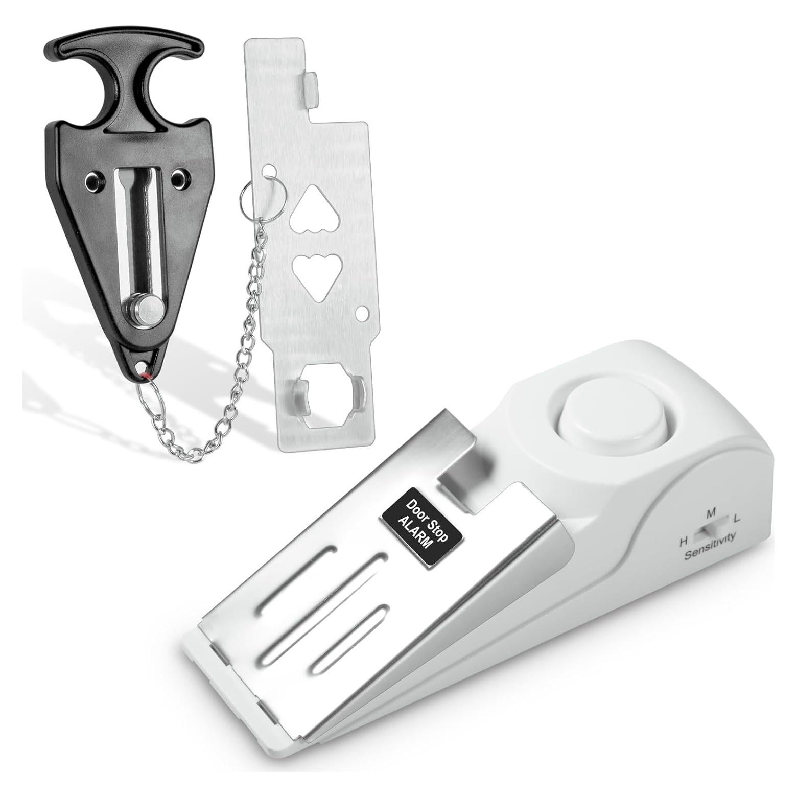 Alarma de Cerradura de Puerta Portátil TOWODE con Cuña de Seguridad