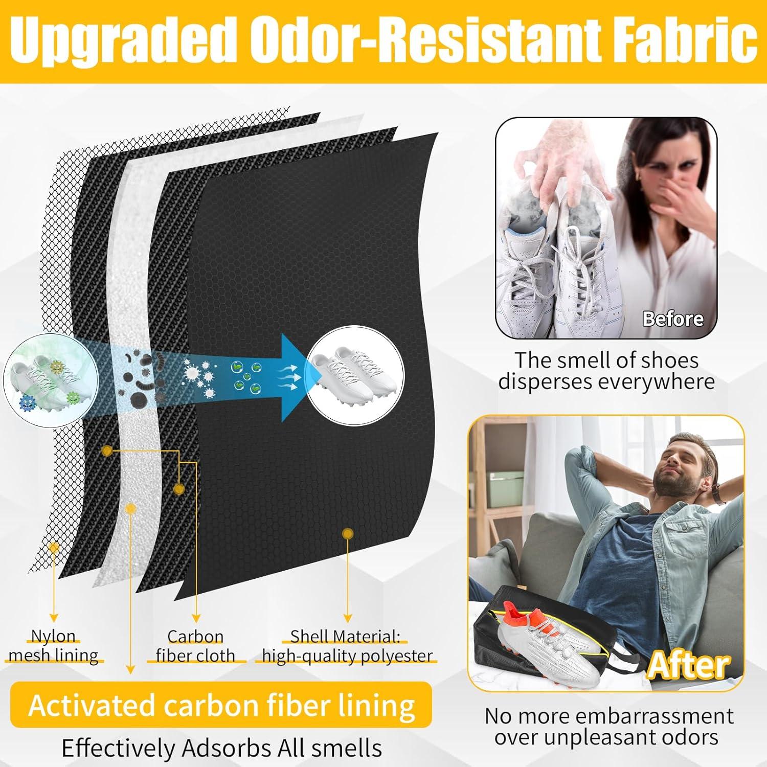 Bolsas para zapatos a prueba de olores SelfTek - Negro