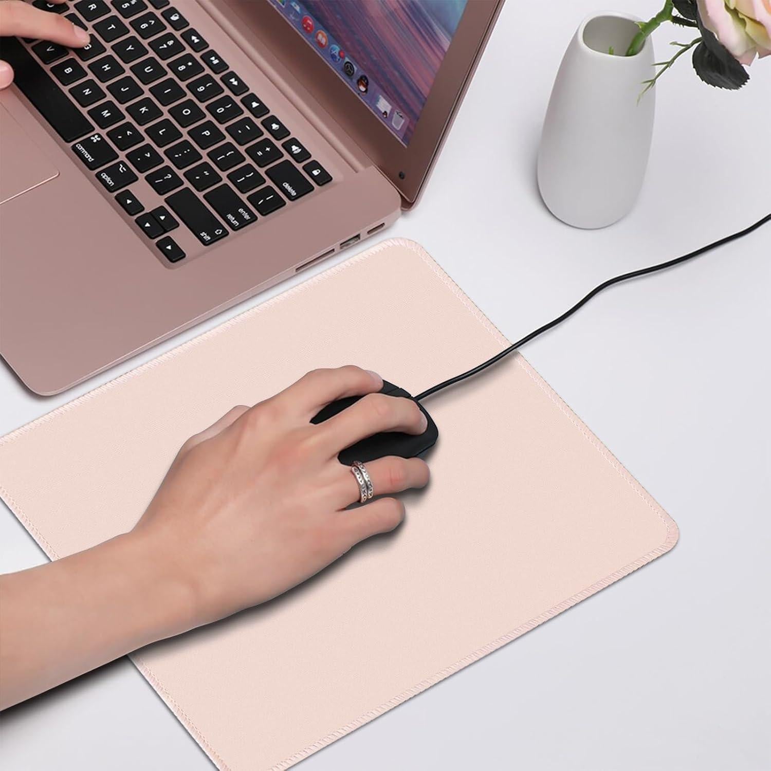 Alfombrilla de Ratón Bloss Beige 30x25 cm con Soporte