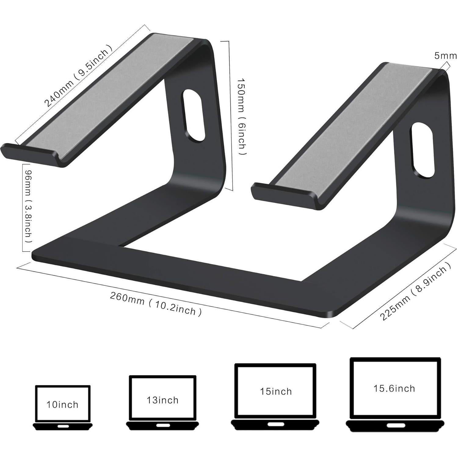 Soporte para Laptop Orionstar Ergonómico Aluminio 10-15.6" Negro