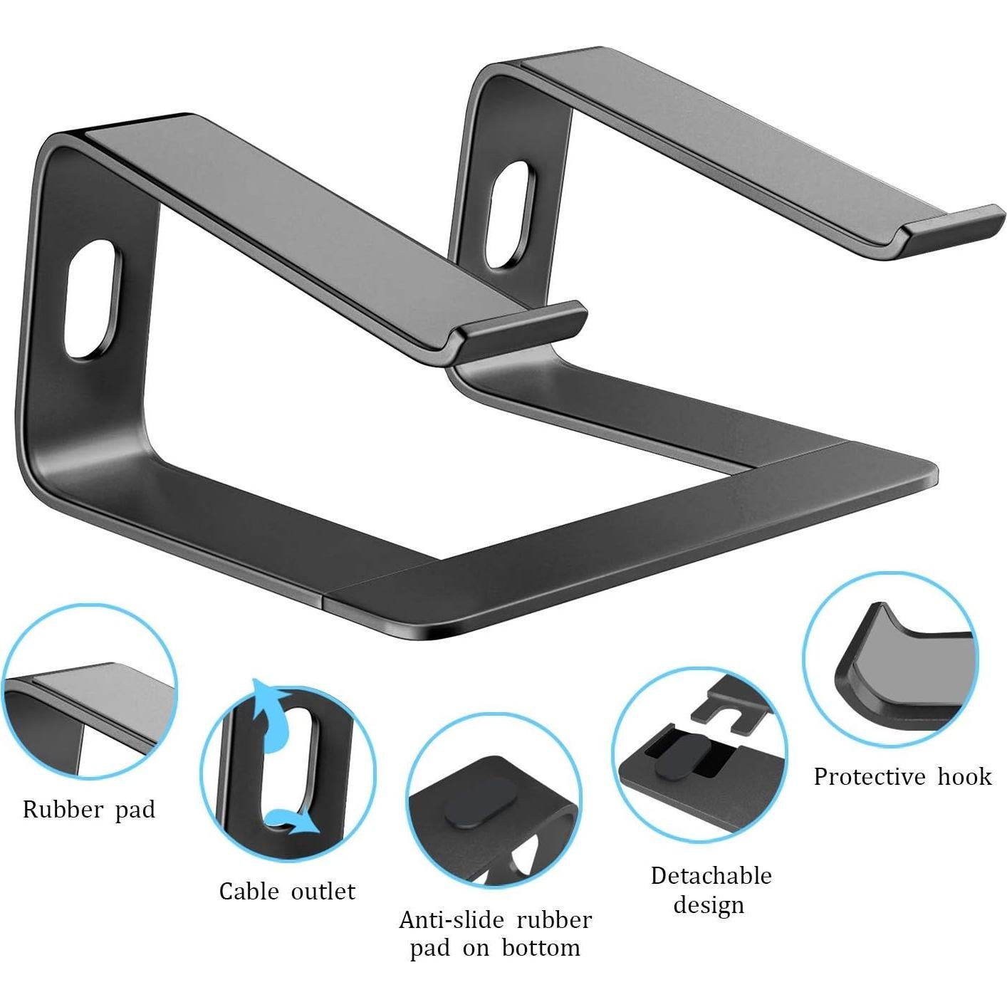 Soporte para Laptop Orionstar Ergonómico Aluminio 10-15.6" Negro