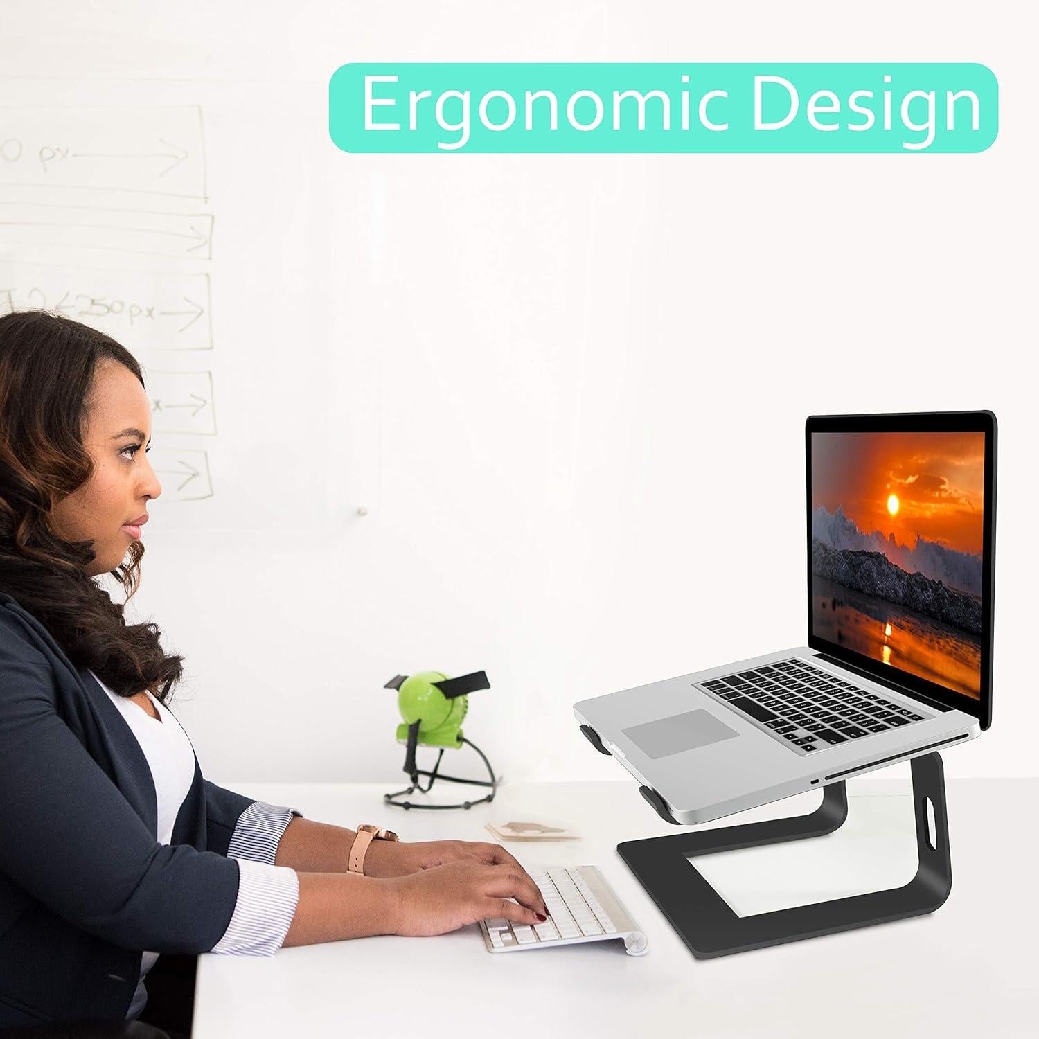 Soporte para Laptop Orionstar Ergonómico Aluminio 10-15.6" Negro